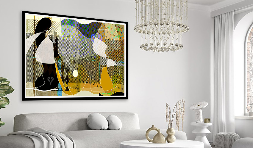 Modern interior design of luxury apartment, living room with whi